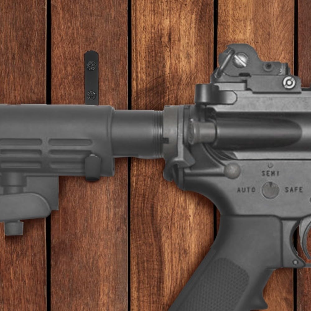 MiOYOOW 2 Pezzi Supporto per Pistola, Porta Fucile da Parete in Acciaio Inossidabile, Espositore Ganci per Fucili per Appendere Arco Pistola Tiro Display all'Interno(3,8-4 cm di Diametro Interno)