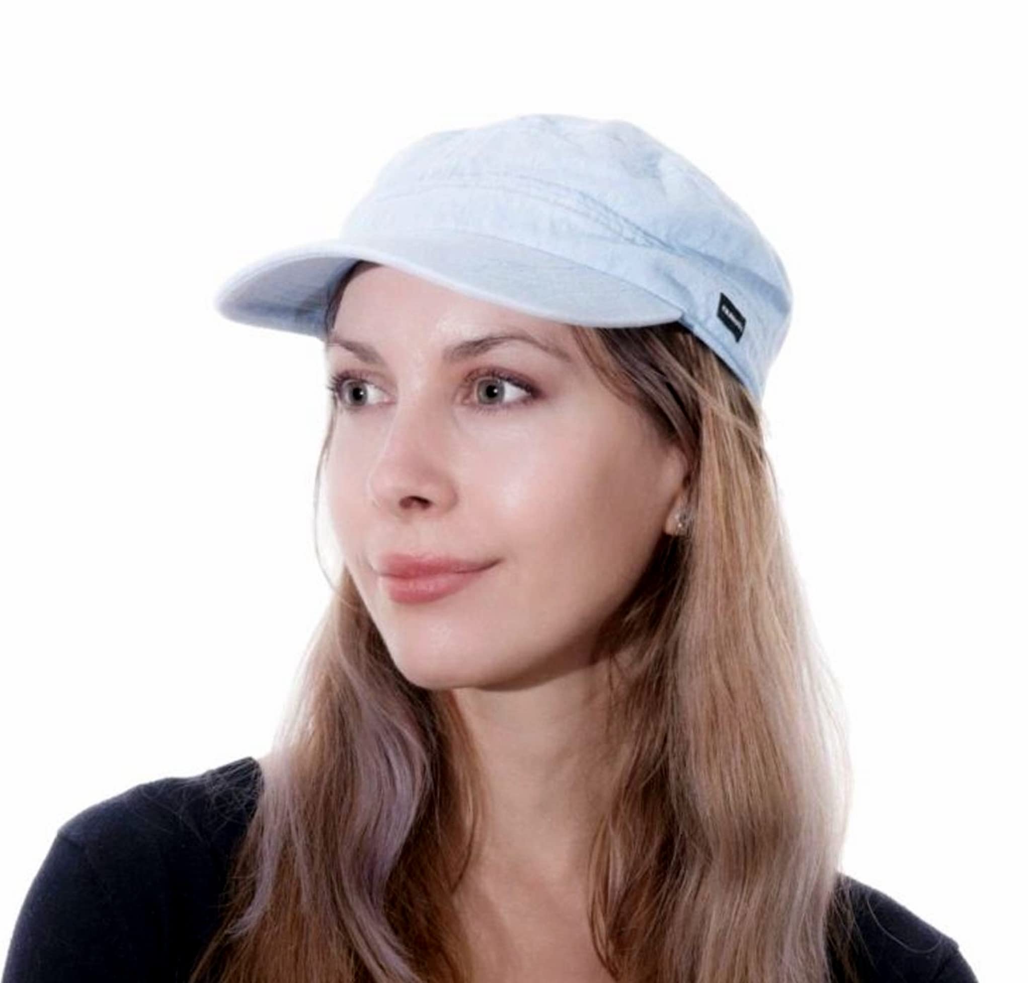 Newsboy Cap Baker Boy Hat Sports Holiday Hat Light Blue Denim by CRAGGI