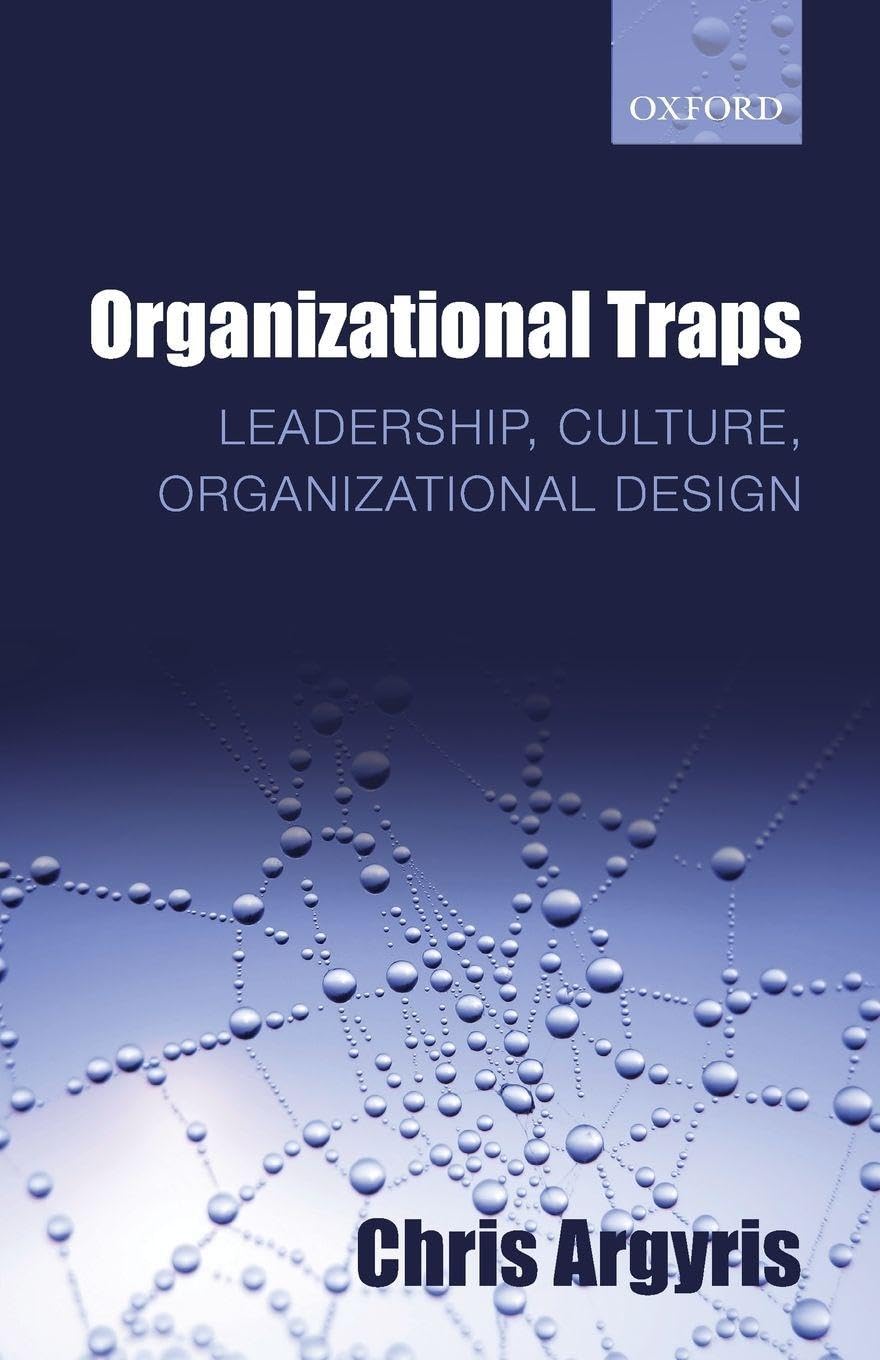 ORGANIZATIONAL TRAPS:LEADERSHIP, CULTURE, ORGANIZATIONAL DESIGN PAPER: Leadership, Culture, Organizational Design