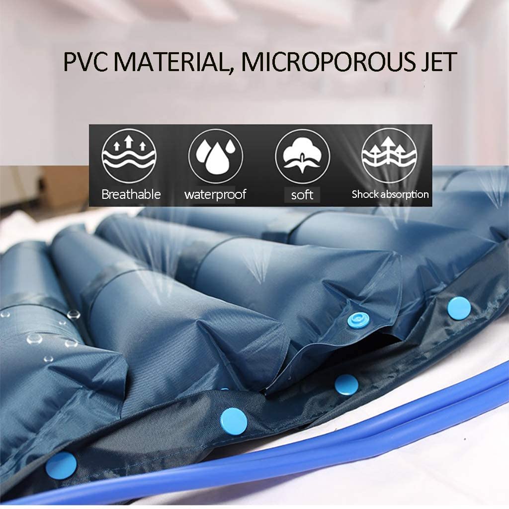 FOOJO Colchón De Aire Anti Escaras Colchón De Aire para Escaras De Ancianos, Colchón Antiescaras con Bomba De Aire para Cuidado De Enfermería Paralizado En El Hogar De La Cama, 200x90cm