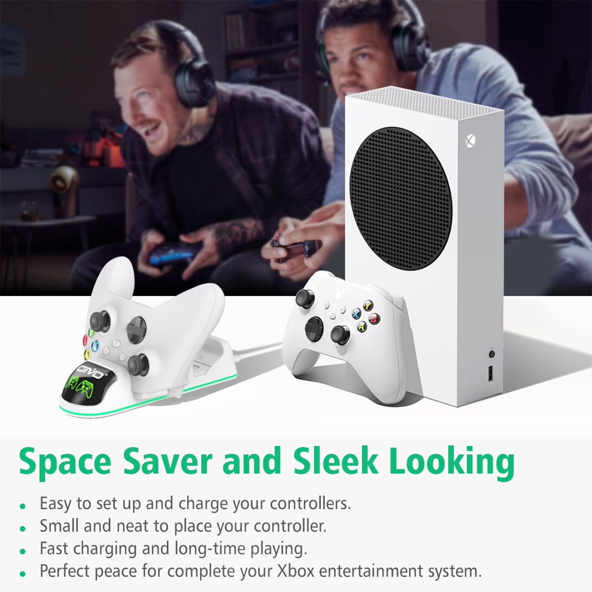 OIVO Caricatore X-box Controller con 2 x 3360mWh Ricaricabili Batteria X-box Controller per X-box One/Series X/S, Ricarica X-box con X-box battery Pack, Accessori X-box, bianco