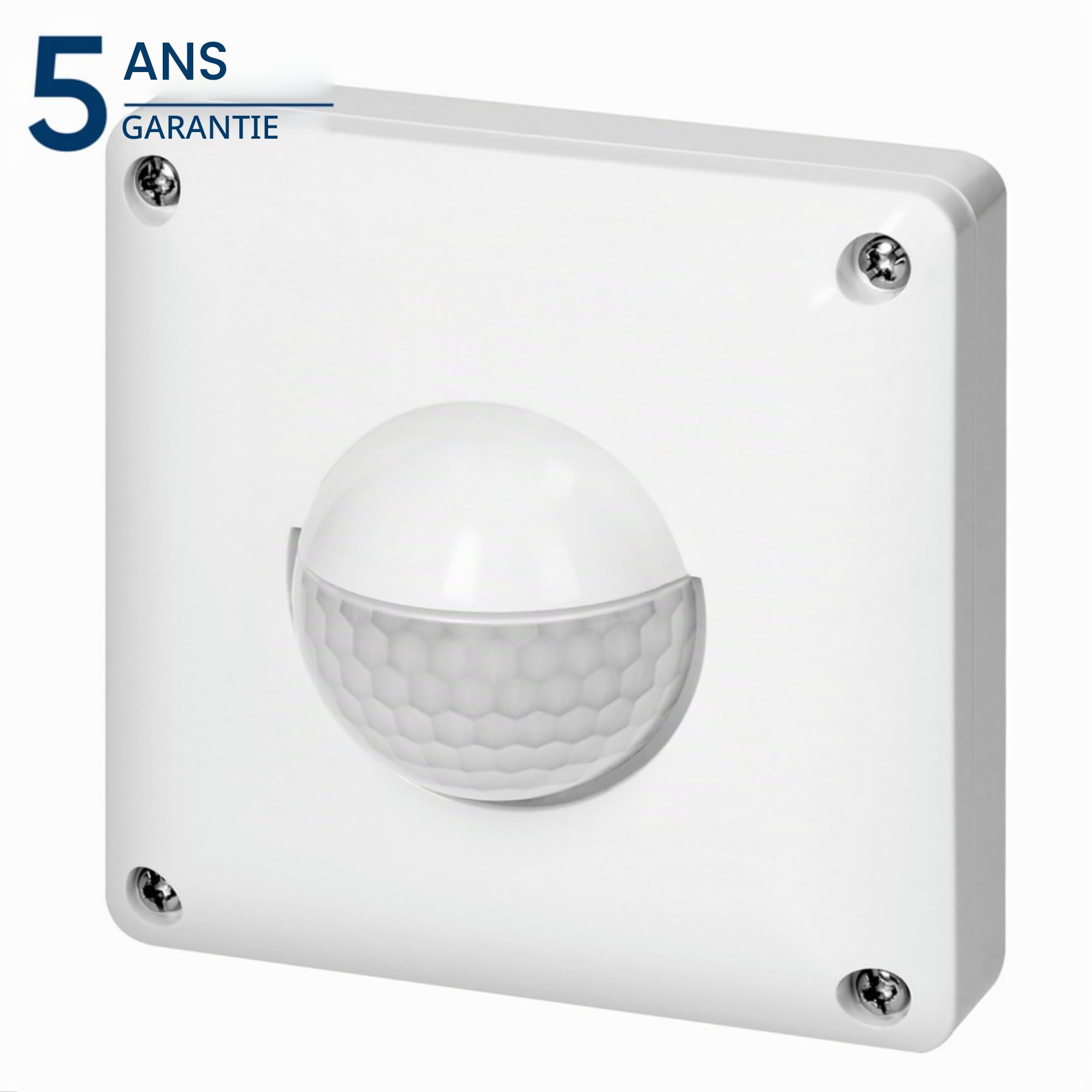 Interrupteur Detecteur de Mouvement 2 et 3 Fils Plage 190 Degrees Installation Mural Encastré 250 W Fonctionne avec LED 5W - 65W Resistance IP65