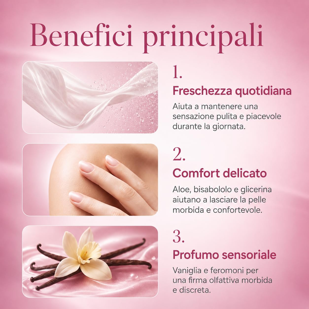 Linfa Cosmetics Aura Privée Deodorante Intimo ai Feromoni, Spray Donna con Profumo Vaniglia, Aloe, Ginseng, Guaranà e Bisabololo, Freschezza Anti Odore per Zone Intime Esterne, 100 ml
