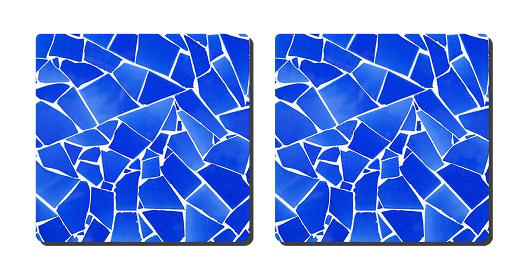LuxcaseDesign Blue Broken mosain Creative Kitchenware Square Cork Pad Table Mat Place Table or Kitchen Heat Mat