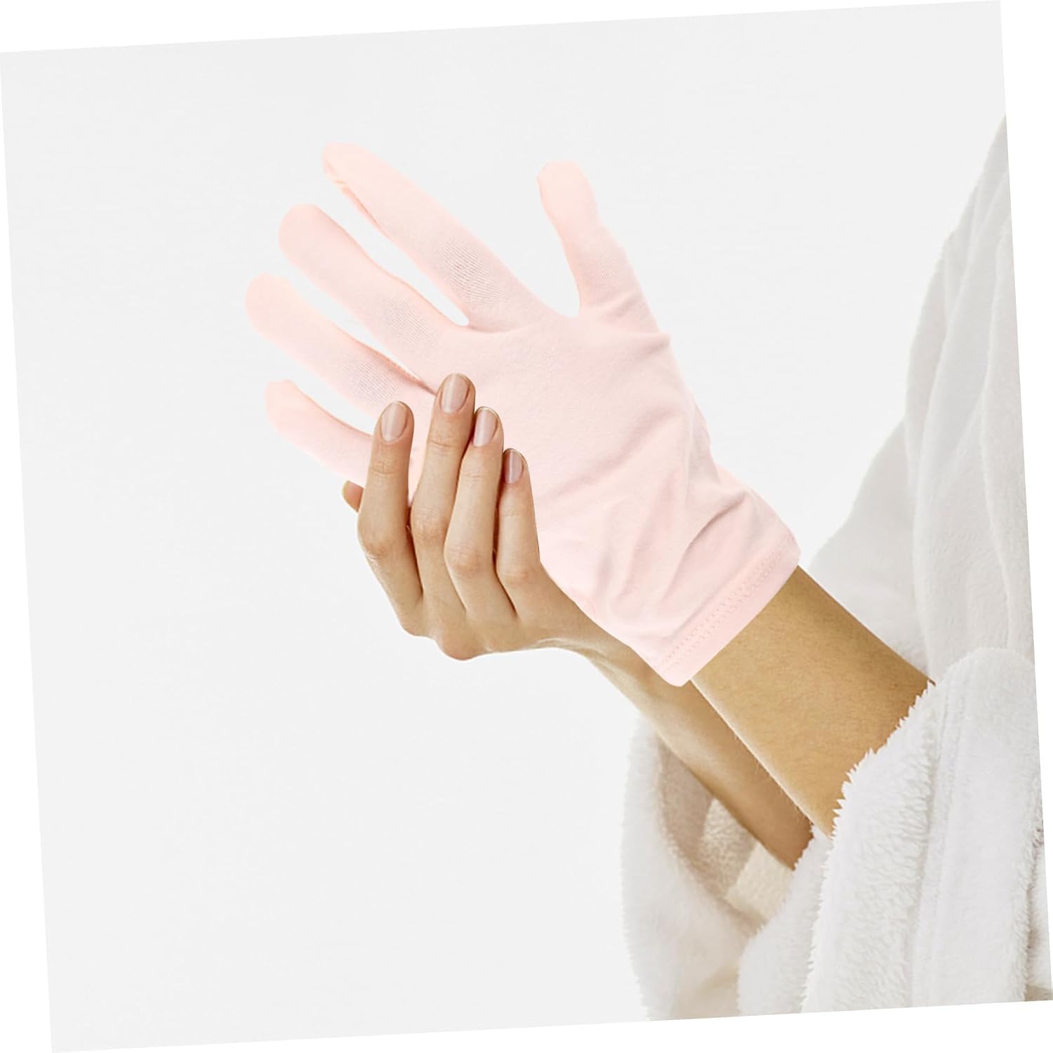 1Pair Moisturizing Spa Gloves for Dry Hands Breathable Gloves Overnight Hand Care for Cracked Skin Soft Comfortable for Daily Use