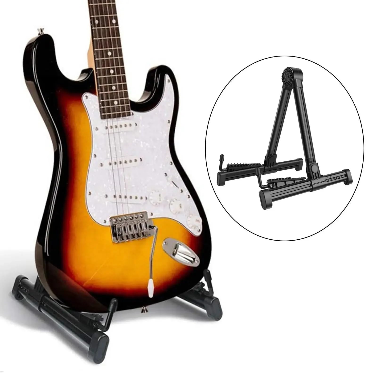 Porta Chitarra Supporto Universale for Chitarra elettrica, Supporto for Strumenti Musicali con Telaio a Forma di A, Pieghevole, for Chitarra elettrica, Basso, Accessorio