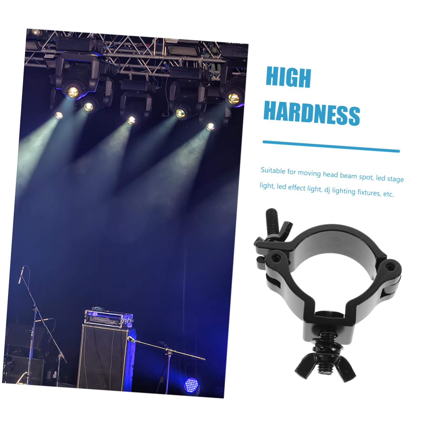 4Pezzi Morsetti in Lega di Alluminio per Luci da Palcoscenico O Clamp per Proiettori Led Fari Accessori per Dj Illuminazione Eventi