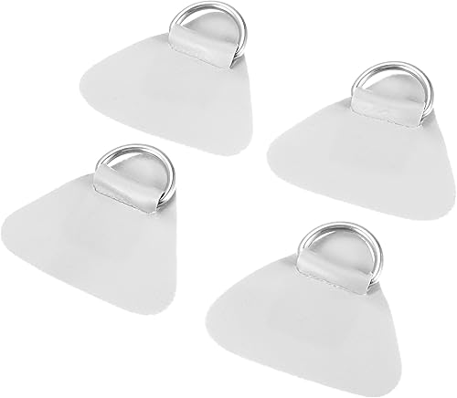 X AUTOHAUX 4 Pcs D Ring Patch PVC Stainless Steel Triangle Shape D Ring Pad for Inflatable Boat Kayak Canoe Deck