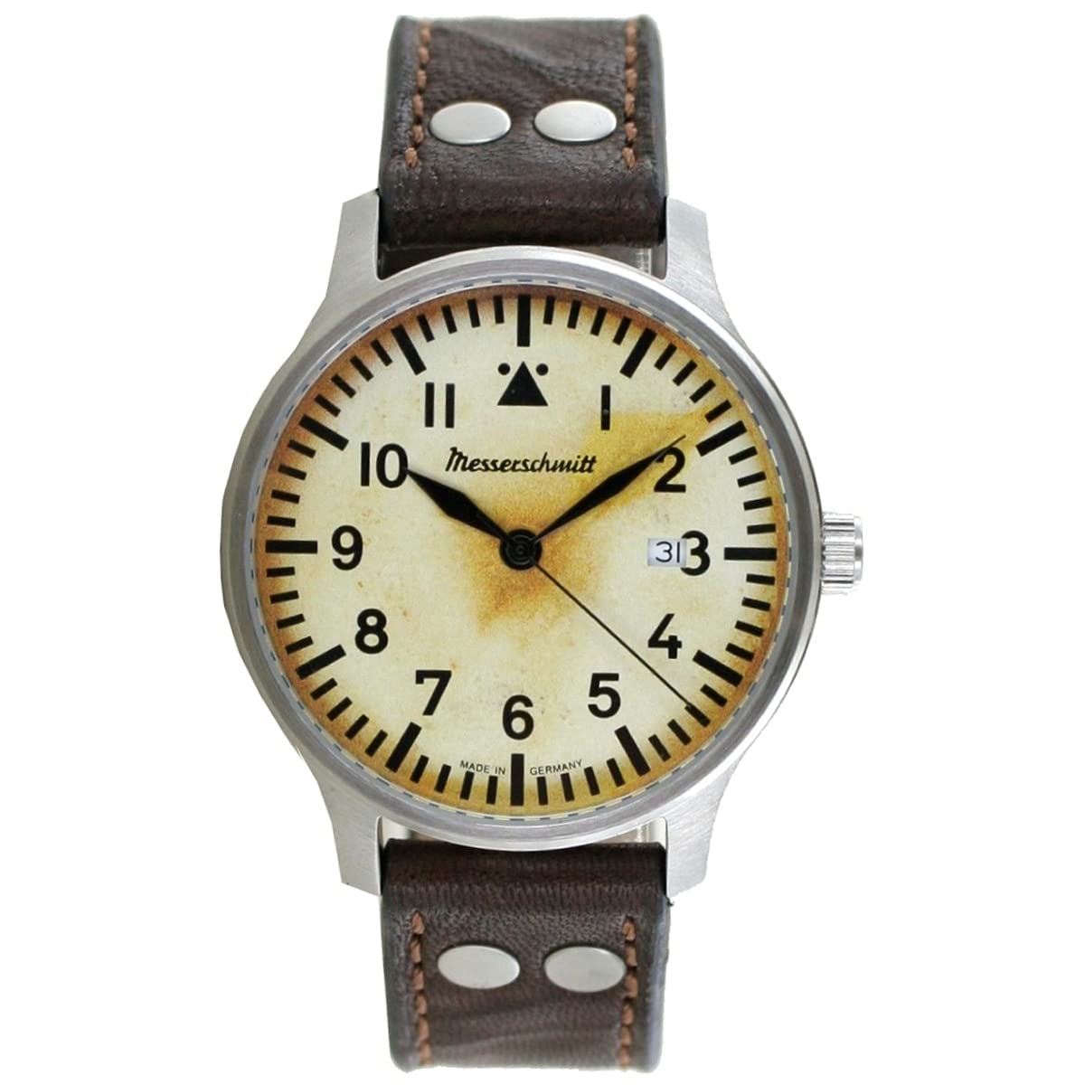 Aristo ME-42 - Reloj de aviador para hombre (piel, estilo vintage)