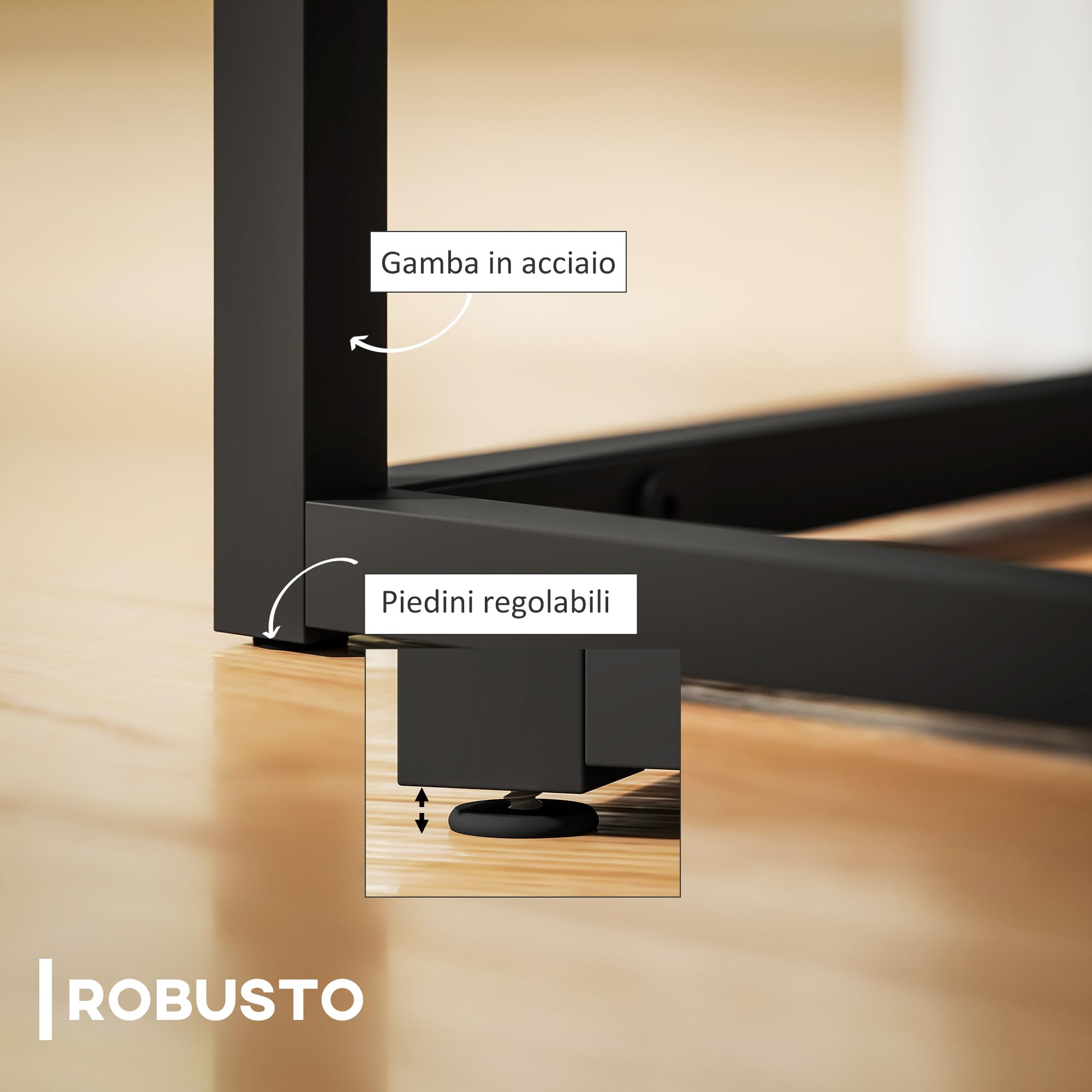 HOMCOM Panca da Ingresso Moderna e Minimal Imbottita 94x42x44 cm Crema | Piedini Regolabili, Panca Camera da Letto, Tessuto Effetto Velluto e Acciaio