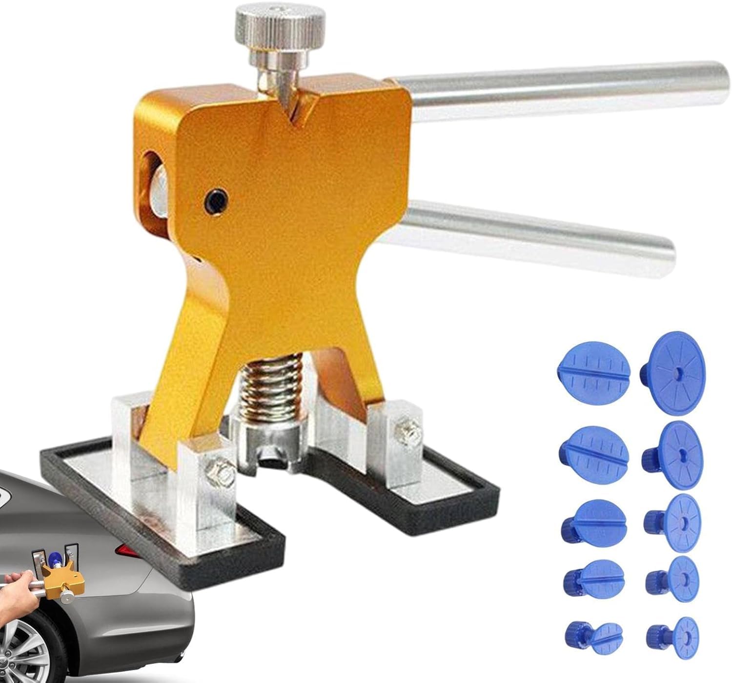 Mayhug, estrattore per ammaccature, kit per la rimozione delle ammaccature | Kit estrattore per ammaccature per auto con 18 guarnizioni, kit estrattore per ammaccature per auto, estrattore per