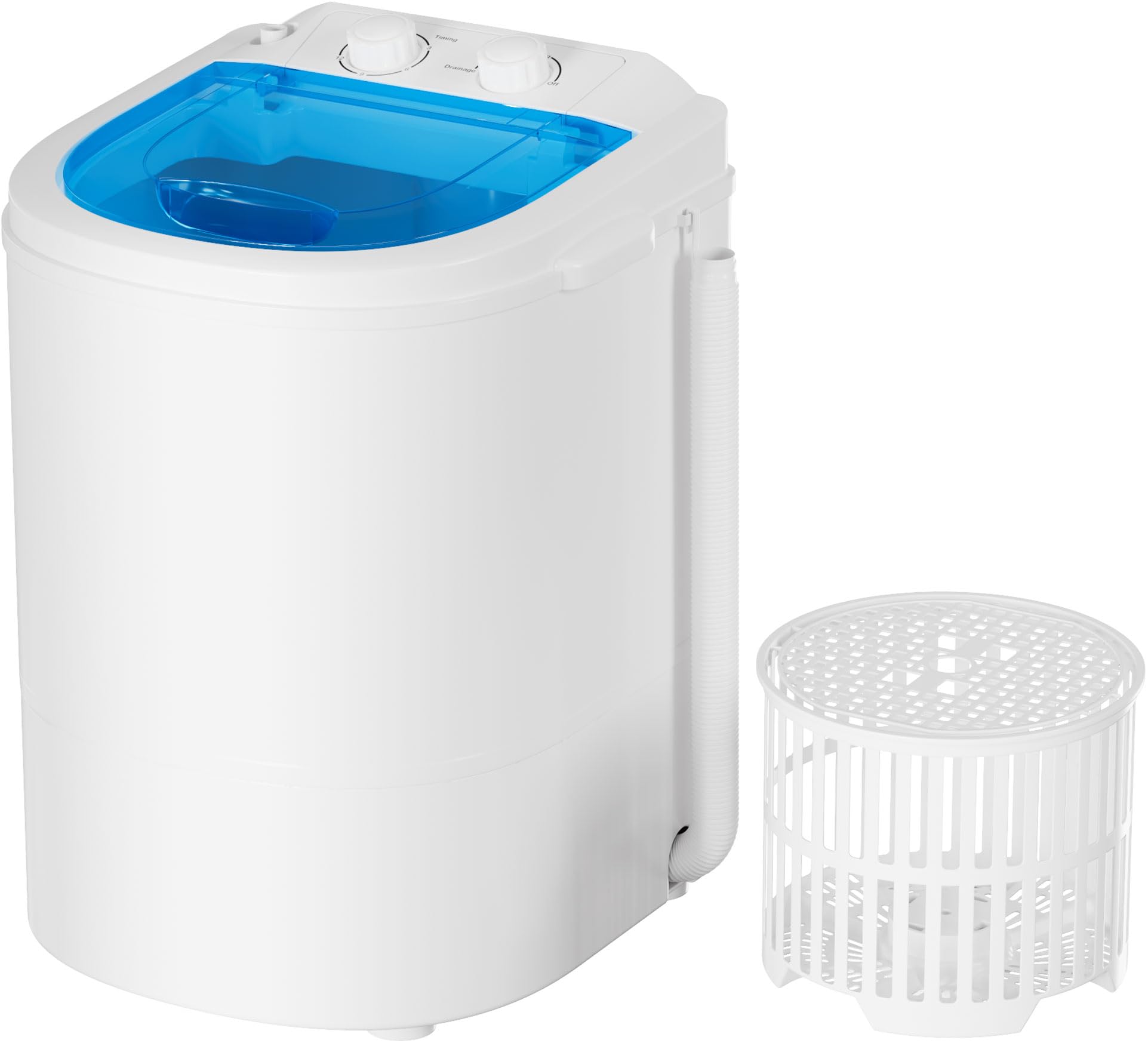 INTERGREAT Lavatrice portatile, mini lavatrice e centrifuga, capacità di lavaggio 2,5 kg, lavatrice semiautomatica con vasca centrifuga e tubo di scarico, perfetta per appartamenti dormitorio camper