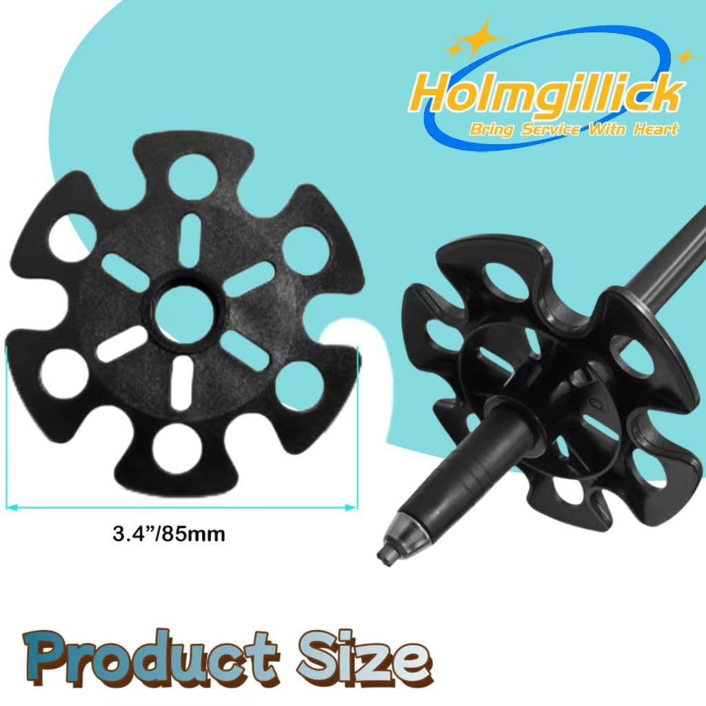 5 pcs Removable Mud Ski Basket Trekking Pole Snowflake Basket,Removable Mud Ski Basket Replacement Accessory for Hiking Poles