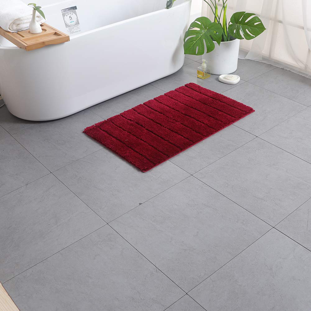 Juego de alfombras de baño de microfibra antideslizantes de 3 piezas, alfombrilla de contorno de felpa suave y funda para asiento de inodoro, accesorios de baño de lujo para mayor comodidad y