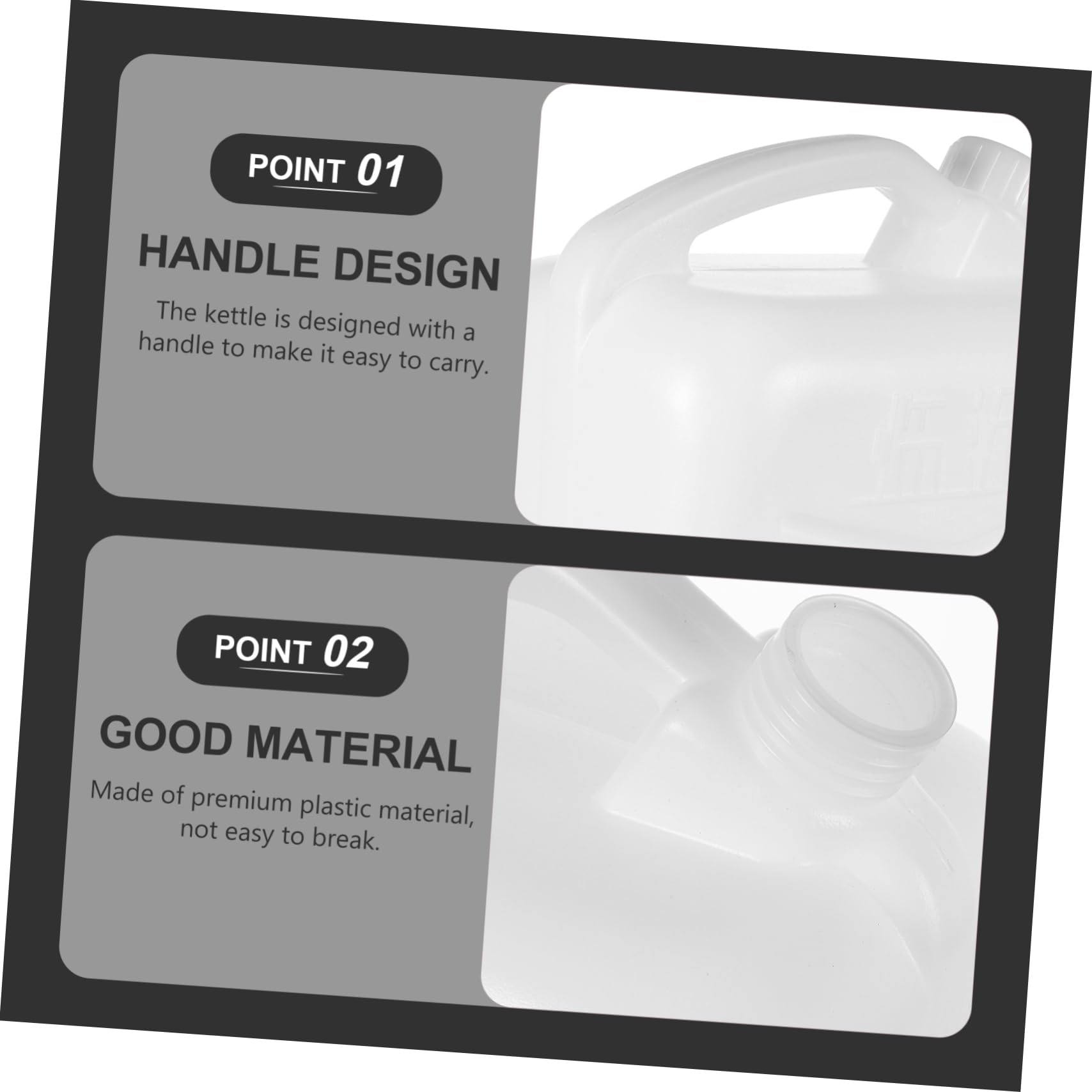 VICASKY Outdoor Portable Water Container Leakproof Storage Jug for Camping Picnics Home and Office Durable Food Grade Water Bucket with Handle Design for Easy