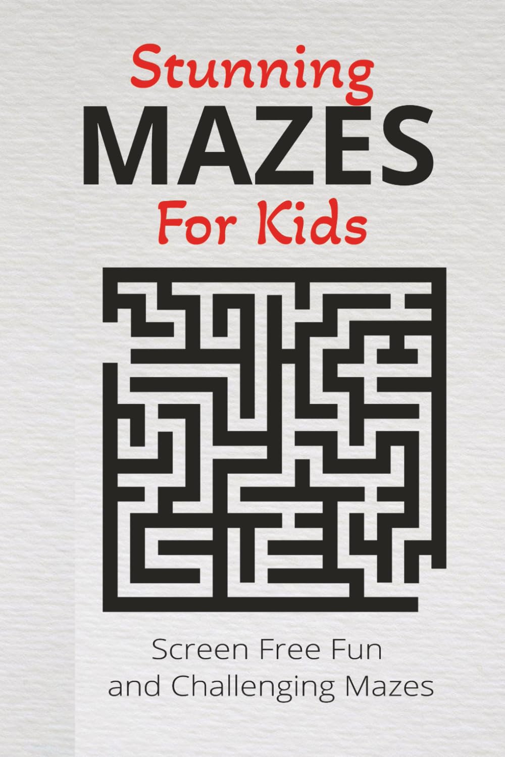 Stunning Mazes for Kids: Screen Free Fun and Challenging Mazes | Paperback | Travel-sized | 111 pages | 50+ mazes with solutions