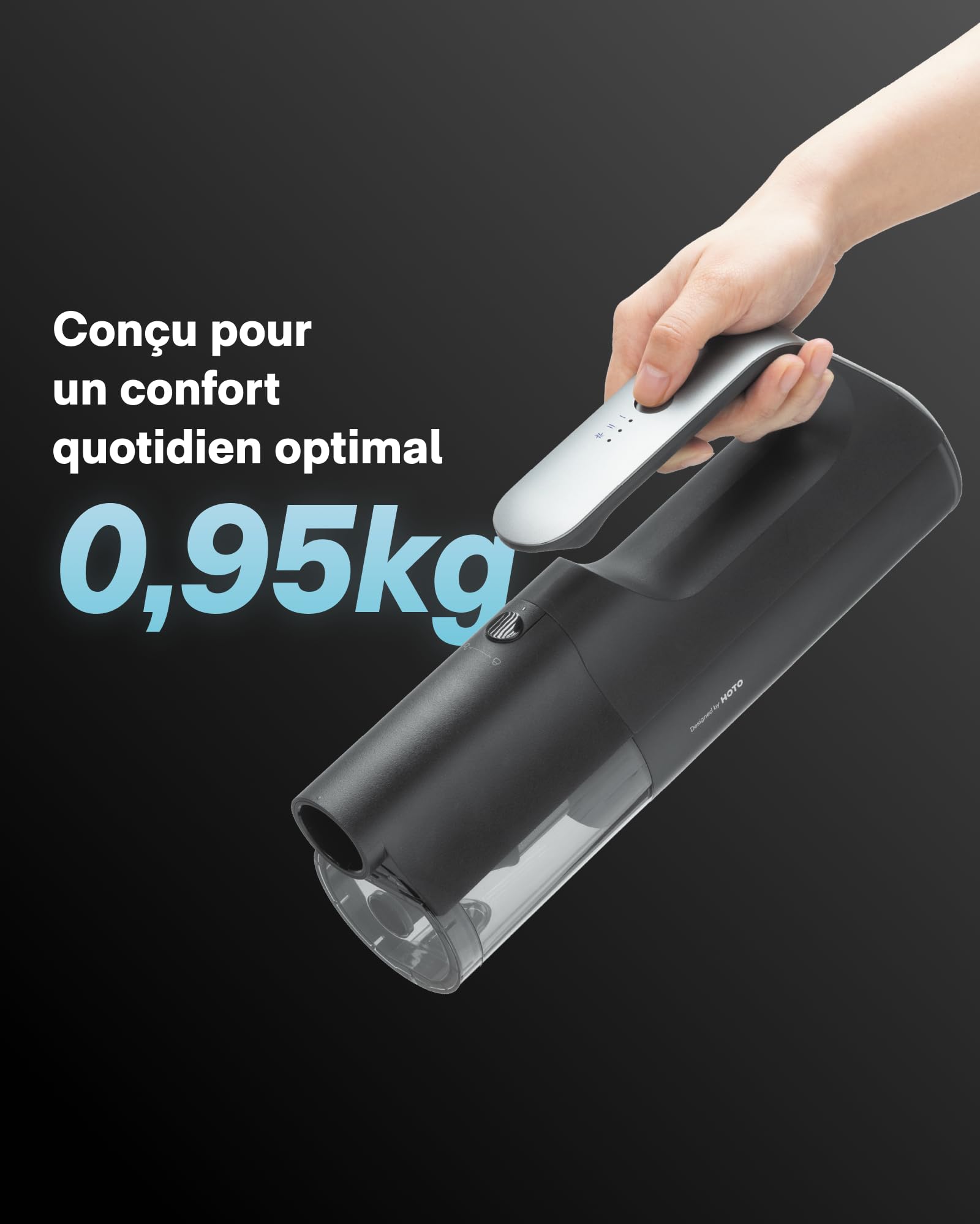 HOTO BlowVac Aspirateur à Main 2 en 1, 23000 Pa sans Fil Souffleur Voiture