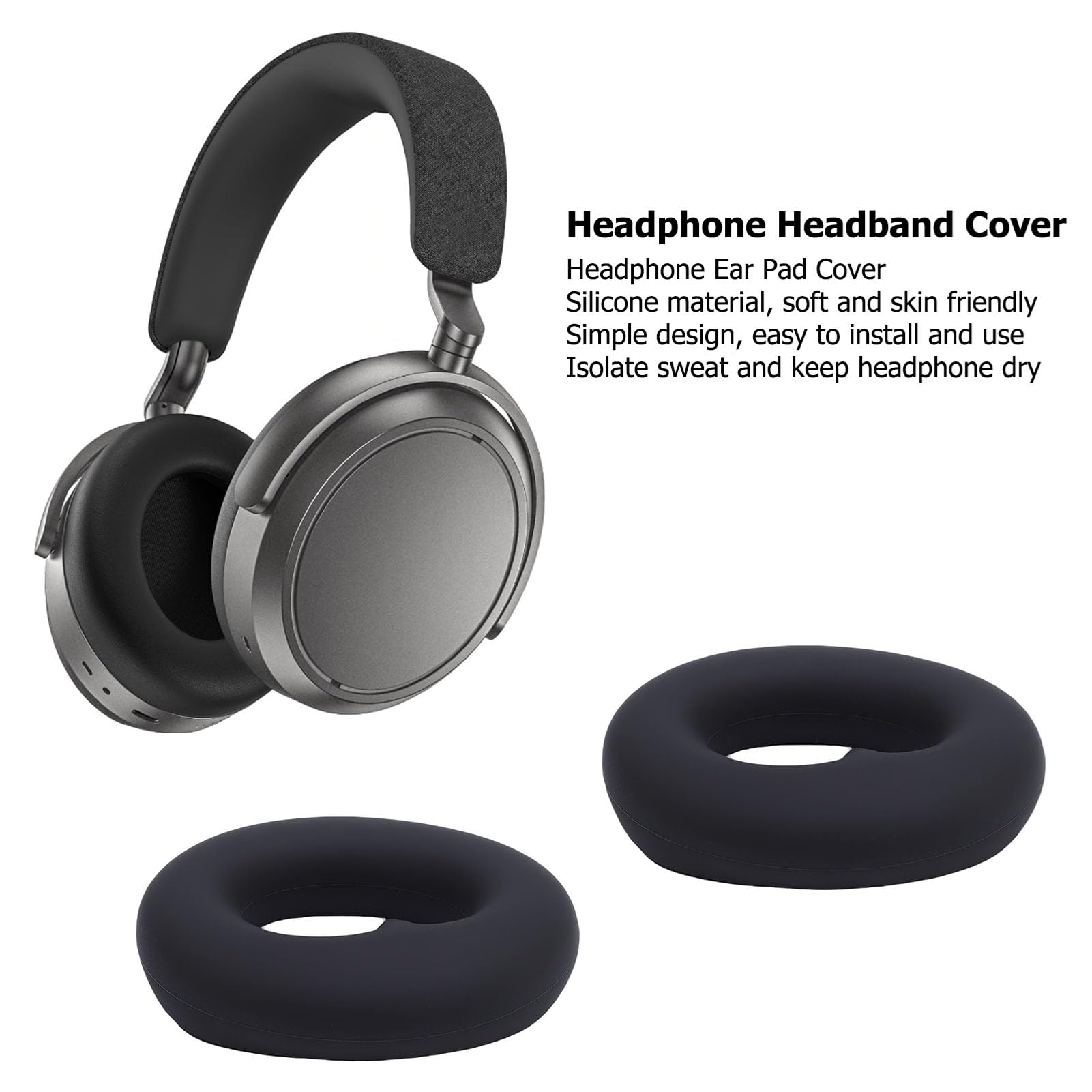 Silicone Earpads For Momentum 4 Headphones - Replacement Ear Cushions With Headband Cover