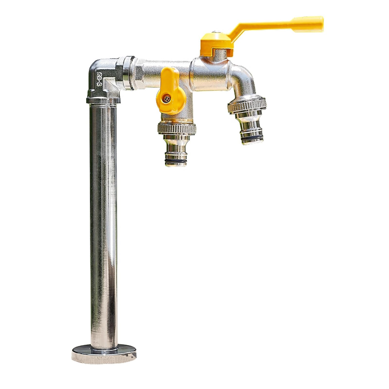 Rubinetto da esterno interamente in rame, colonna, in ottone, per irrigazione del giardino, design antigelo resistente al freddo e al gelo, 32 cm