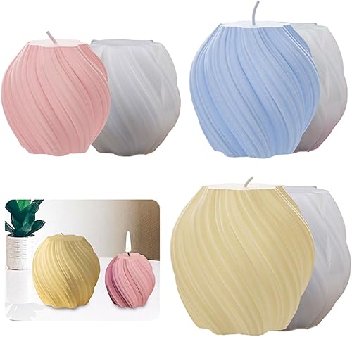 Miniatura 7 de Molde de vela ondulada, molde geométrico para velas de pilar, moldes de silicona para velas de silicona irregular, moldes de silicona retorcidos,