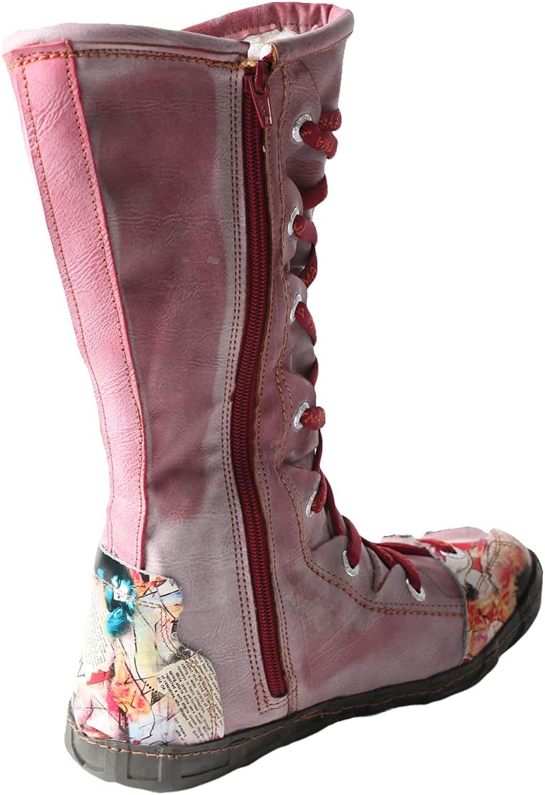 TMA EYES Women’s Snow Fashion Boots Plush soft Calf Boots for Ladies with Faux Fur lining side Zipper
