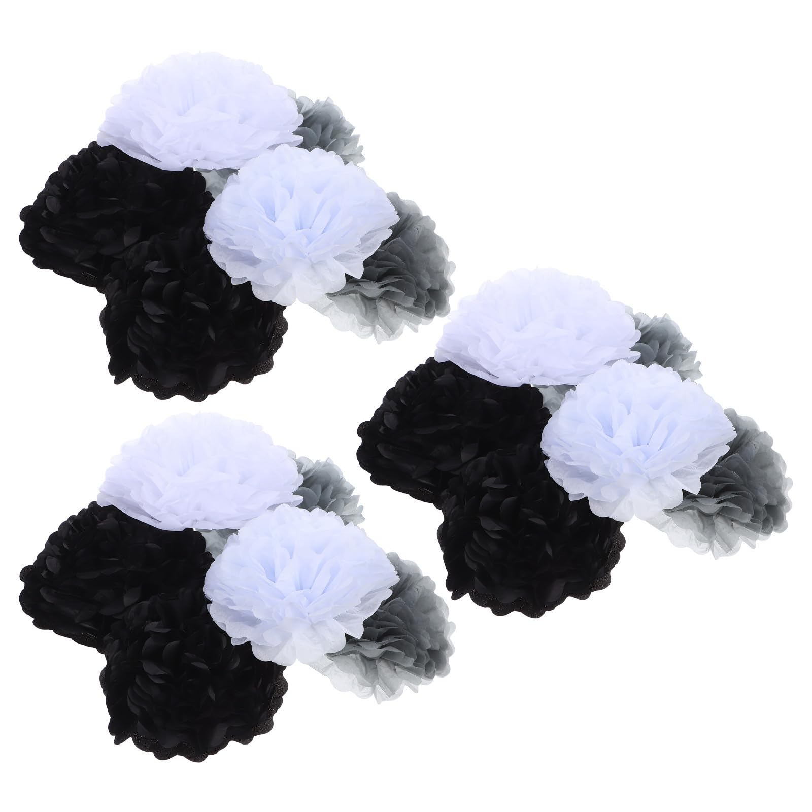 Toyvian 72 Piezas Decoración Pompones de Papel para Fiestas, Boda y