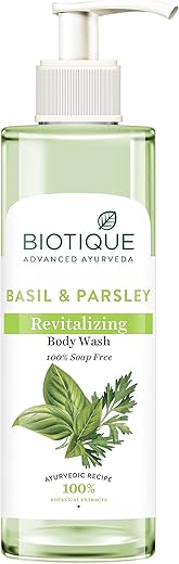 Biotique Basil & Parsley Revitalizing Body Wash | Soften Skin | Provides Natural Brightness | Deeply Cleanses | 100% Botanical Extracts | Suitable…