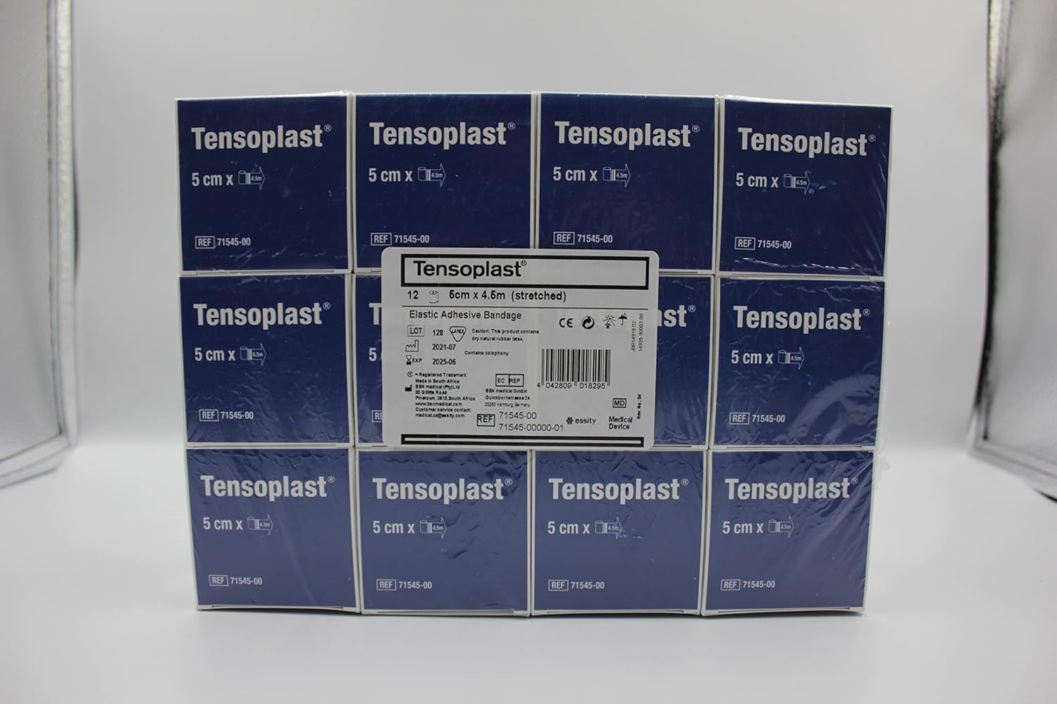 TENSOPLAST cm 5x4,5 mt BENDA ELASTOADESIVA 12 PZ
