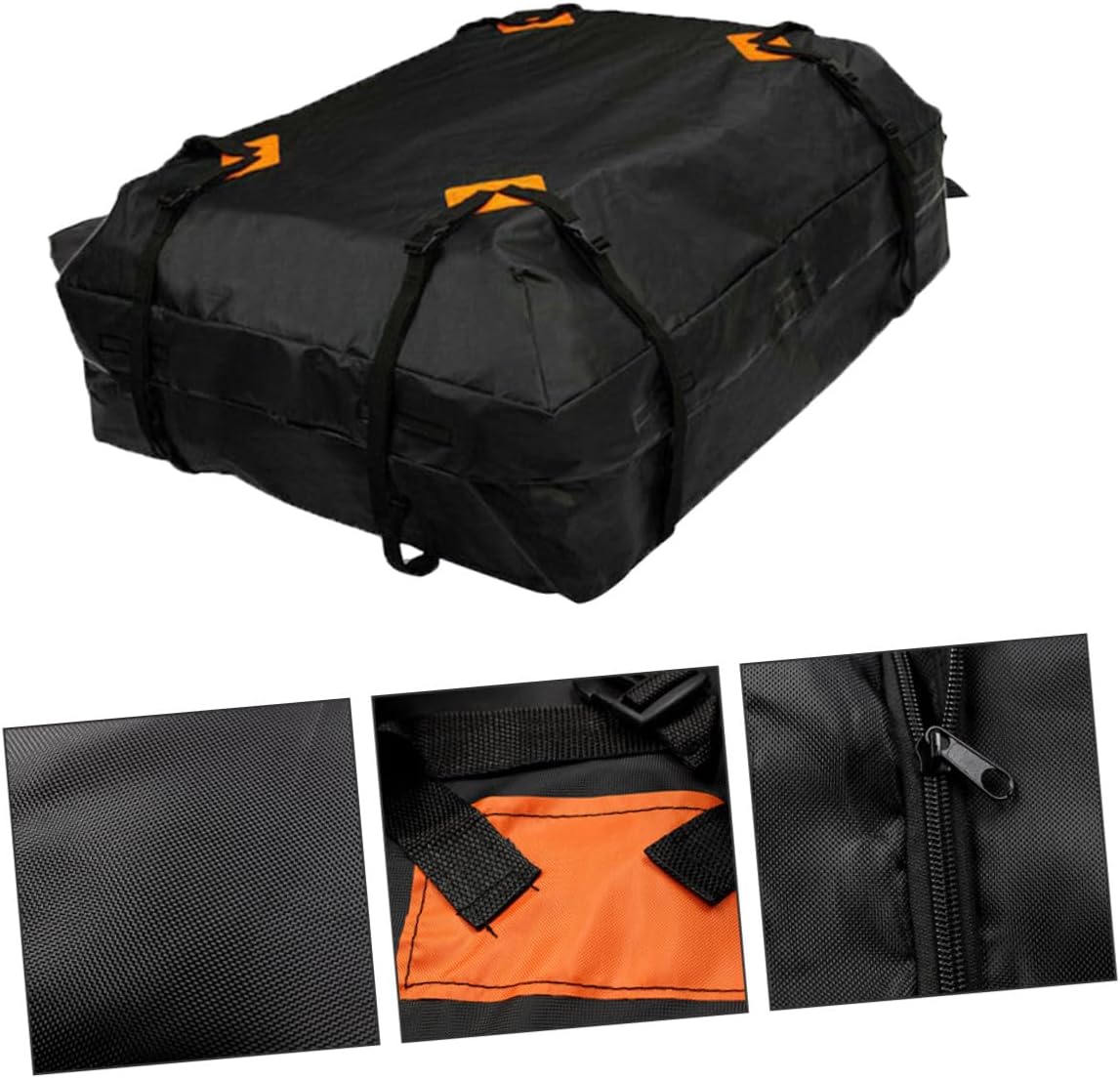 Car Roof Bag Oxford Rooftop Cargo Carrier with Reinforced Straps Large Storage Space Dustproof Sunproof Vehicle Roof Storage Holder for Travel