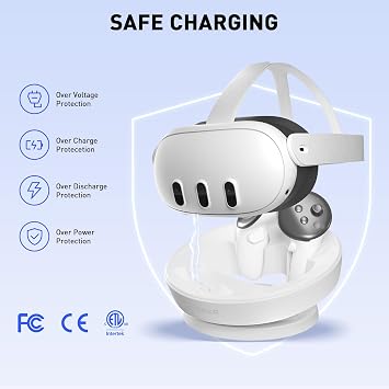 Charging Dock Compatible with Meta Quest 3 (Without Charger)
