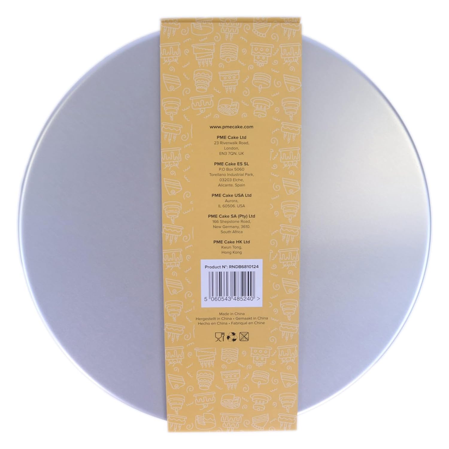 PME - Teglie Professionali Tonde 15, 20, 25, 30 cm x 10 cm di Profondità, 4 Pezzi