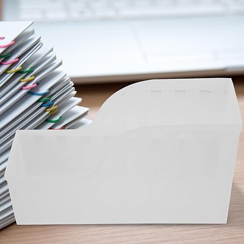Miniatura 4 de ABOOFAN 3 cajas transparentes para organizar documentos, estante de almacenamiento de escritorio de plástico, multiusos, para oficina, estudio,