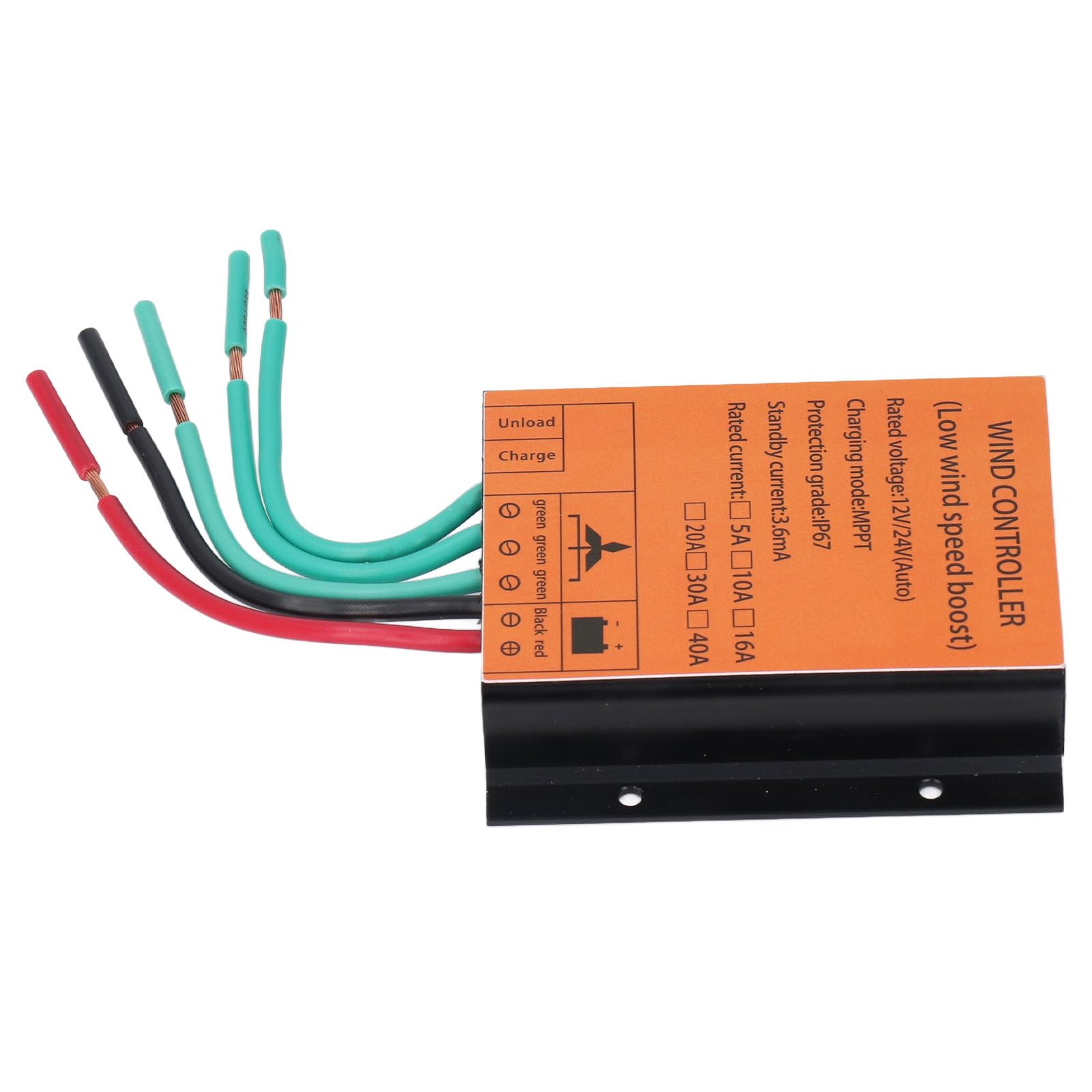 aqxreight Controlador de viento de 12 V 24 V con eficiente disipación de calor MPPT