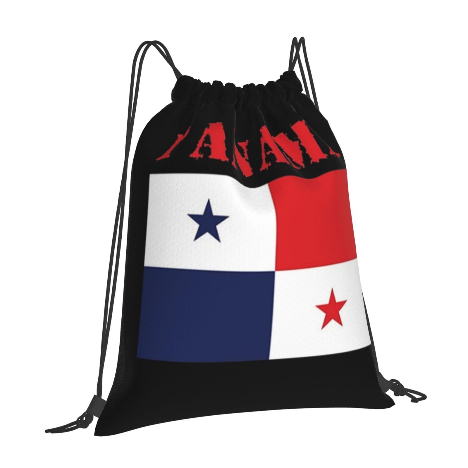 ROSIHODE Cute Panama Flag Drawstring Backpack Sports Bag for Women Men Adjustable Panamanian Drawstring Bags for Gym Yoga