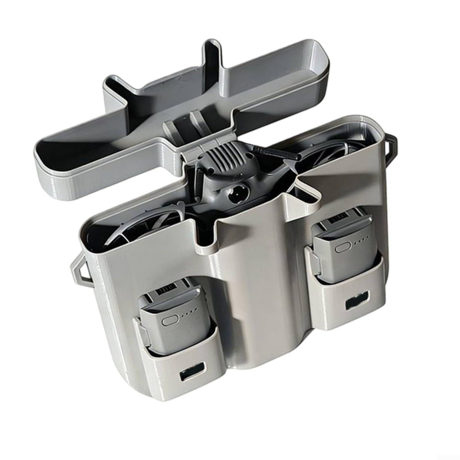 Custodia rigida per DJI Neo 2, custodia protettiva in ABS con scomparti per corpo e modulo, attrezzatura da viaggio antiurto (grigio)