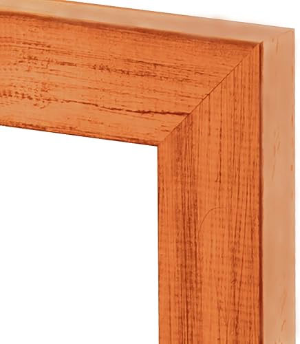 Miniatura 3 de Jerry's Artarama Millbrook Collection - Portarretratos de madera country chic naranja bourbon - 11 x 14 - Moldeado estrecho de madera maciza de 1.5