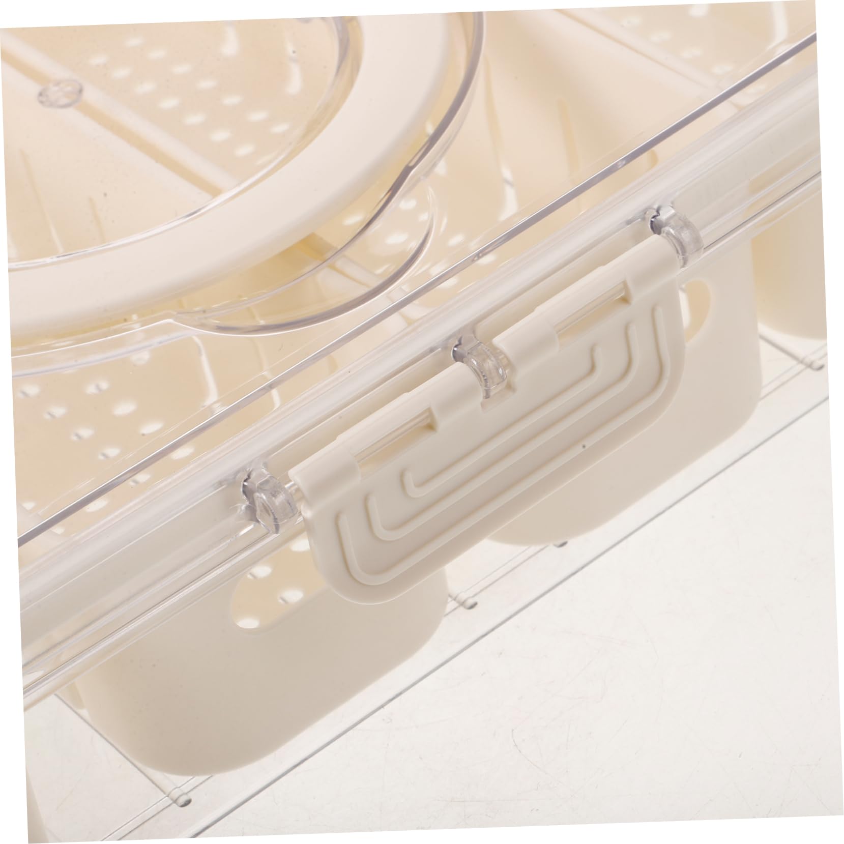 Gatuida Contenedor de Frutas Reutilizable de Pet con Compartimentos Separados, Tapa y Asa para Almacenamiento Individual y Transporte Conveniente en Refrigerador y Viaje