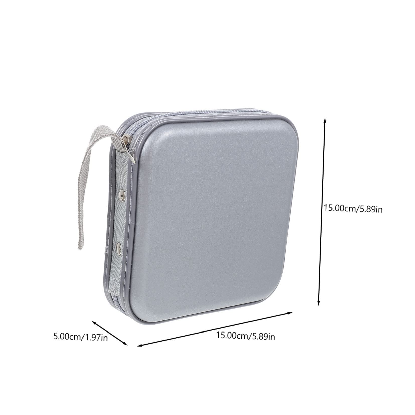 KONTONTY Zipper CD Case Slot Disc Organizer for Dvds Games Music Storage for Car Home Travel Compact Practical Design