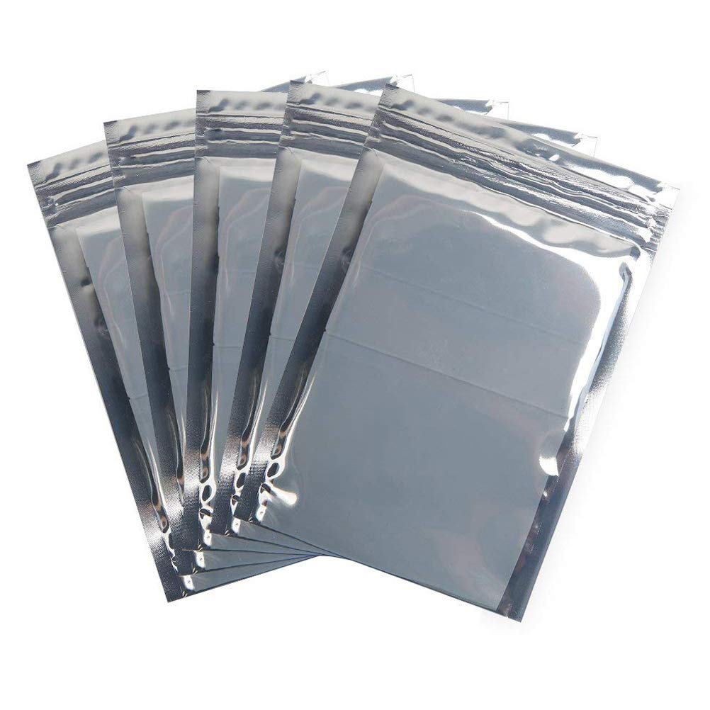 InTeching Anti-Static Resealable Bags for 2.5 Inches Hard Drvies, Solid State Drives (SSD), PBC, RAM, CPU and Electronic Devices, 3.9x5.9 Inches, Pack