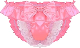 Evankin Men Sexy Jockstraps Valentines Gag Gift Funny Underwear Lace Skirt G-Strings Girly Maid Underwear Bulge Pouch Sissy