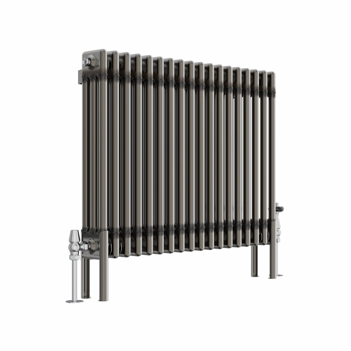 Blümme Raw Metal 600 X 830Mm Bathrooms Radiator Traditional Cast Iron Style Triple Column Horizontal Central Heating Radiators