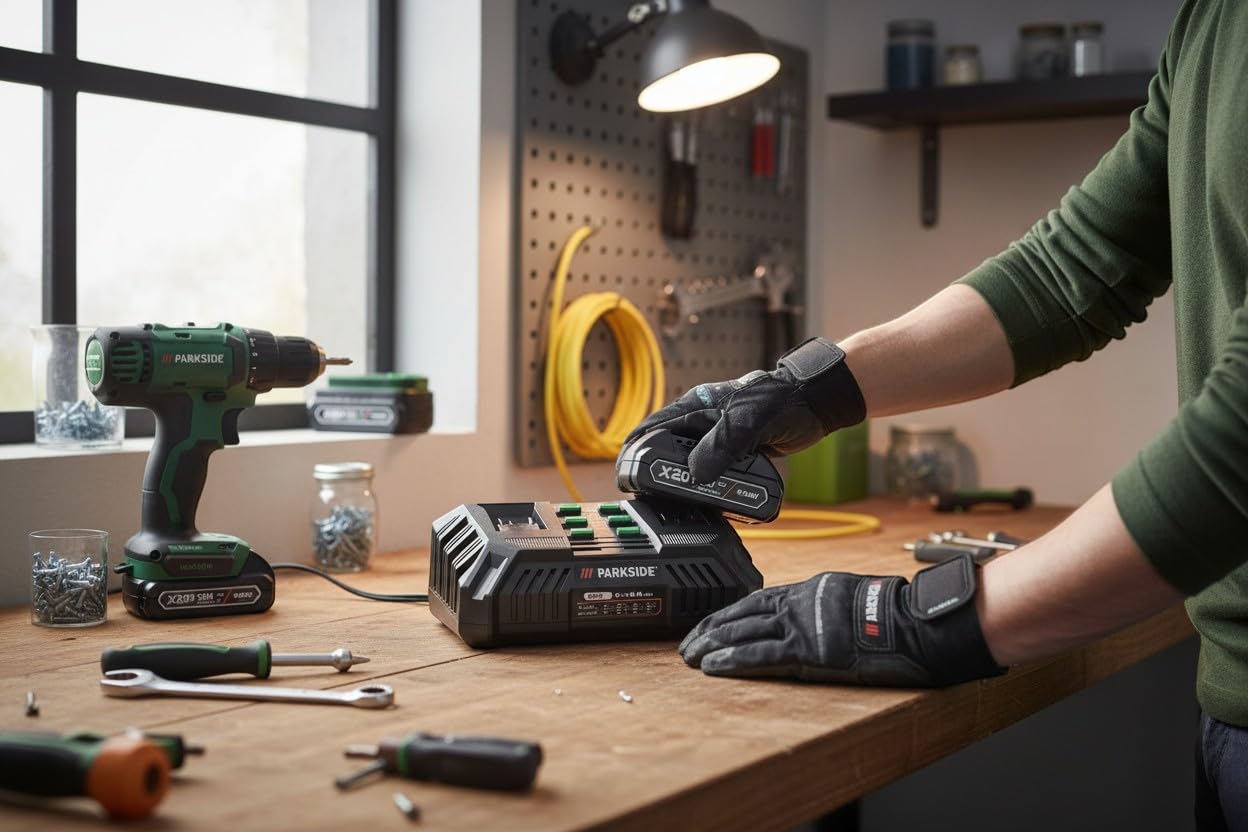 Parkside Cortacésped inalámbrico »PRMA 40-Li, motor Brushless con 2 baterías de 4 Ah y cargador doble