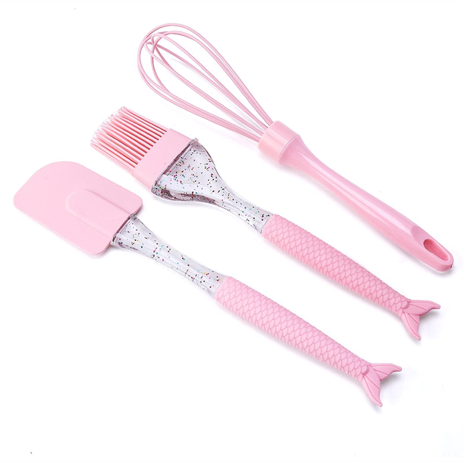 Espatula Cocina Horneado de 3 piezas Set de espátula Silicona Espátula Cepillo batidor de batido Pastelería Herramienta Pastel de hielo Espátula para cocinar para hornear Mezcla Espatula Reposteria