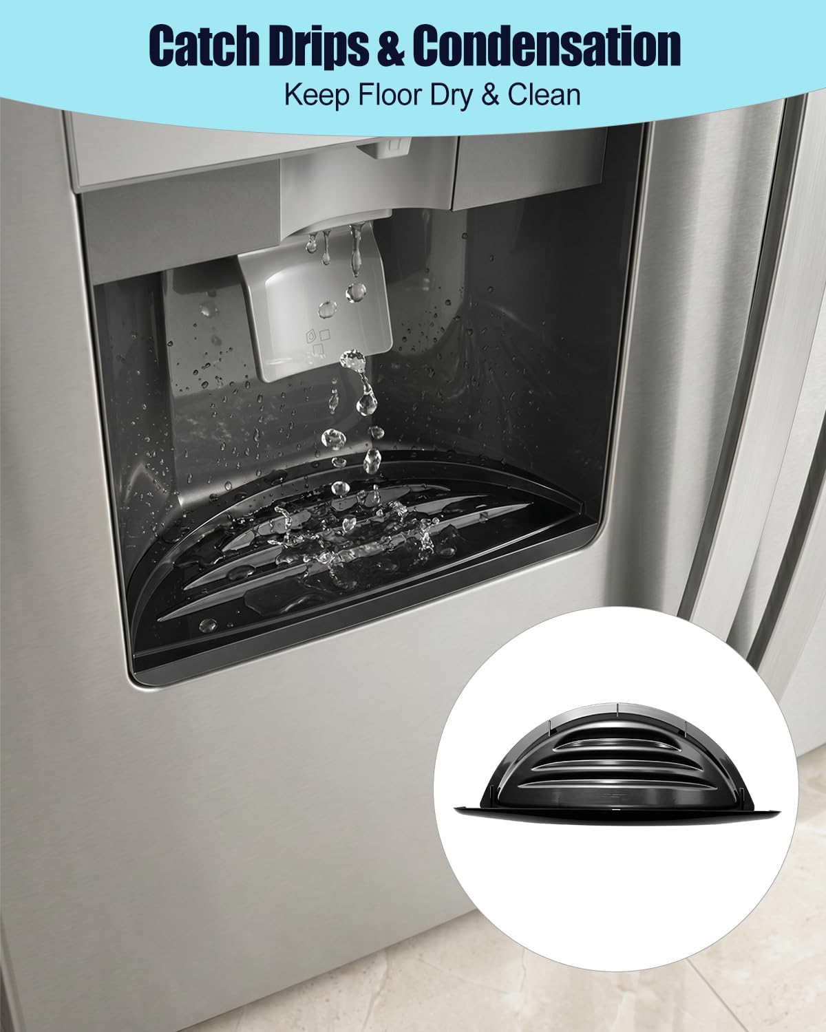 241649003 AP3861685 Refrigerator Drip Tray Fits for Frigidaire Crosley Westinghouse Gibson frigerator, Refrigerator water dispenser Replace 241649002 240323602 240323603 AH1148319 EA1148319