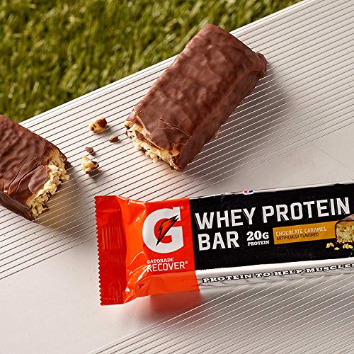 Gatorade Whey Protein Recover Bars, Chocolate Caramel, 2.8 Ounce Bars (12 Count) #TOP1