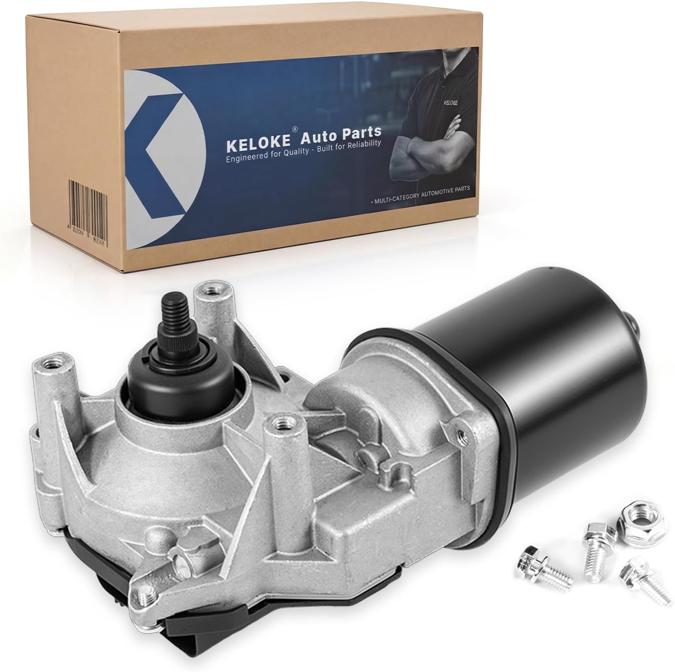 KELOKE Front Windshield Wiper Motor Compatible with Ford F-150 Explorer Expedition Flex Focus Escape TaurusX Mustang & Lincoln Mark LT Navigator MKS & Mercury Mariner Mountaineer Sable [4+8 Pins]