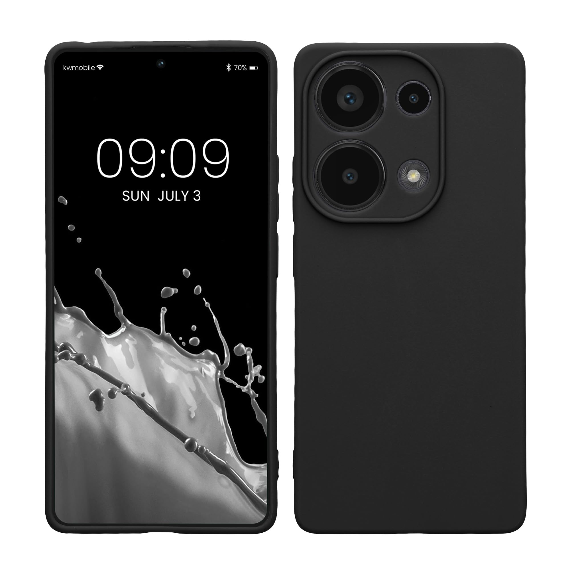 kwmobile Carcasa Compatible con Xiaomi Redmi Note 14 Pro 5G / Poco X7 Funda - Funda Ultrafina de TPU con Bordes elevados - Lavanda Metalizado — view 380