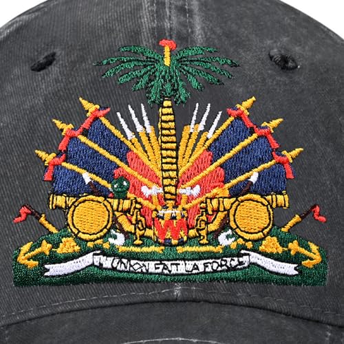 Image of Embroidered Baseball Cap for Women Men Vintage Adjustable Washed Distressed Denim Baseball Hat