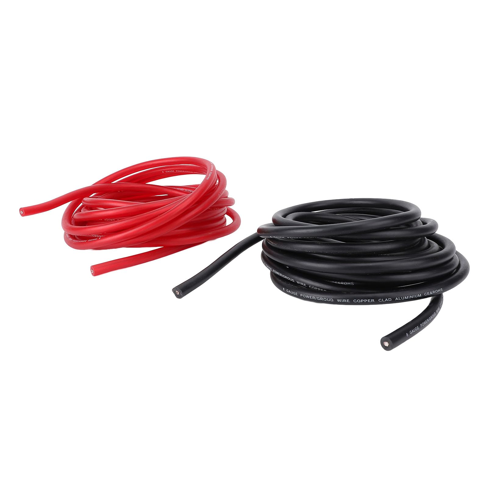 aqxreight 2 szt. 8 Przewodów z Końcówkami Przewodów Rurka Termokurczliwa 20 Stóp 8AWG Kabel Uziemiający do Zasilania Samochodowego Kabel Akumulatora do Pojazdu RV Przyczepa Łódź i Zabezpieczenie op