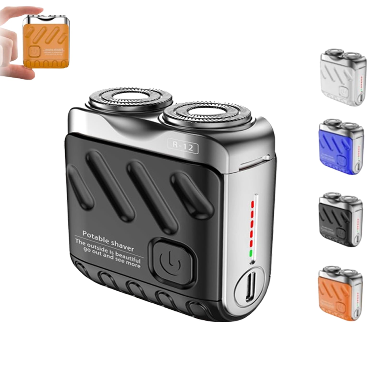 Mini Electric Explosive Shaver Portable Rotary Dual Ring Electric Shavers 2025 New Upgrade Pocket Razor Waterproof Magnetic Blade